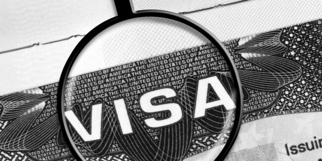 American visa B&W